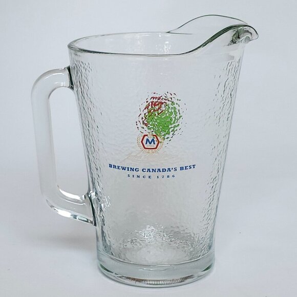 MOLSON CANADIAN BEER PITCHER LARGE GLASS PITCHER JOHN MOLSON BEEWING CANADA'S - Picture 5 of 7